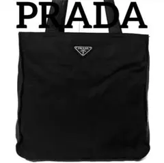 良品　プラダ　PRADA トートバッグ　ナイロン　黒　ショルダーバッグ　ブラック