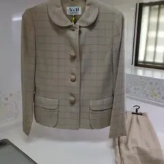 S&H チェック柄ジャケットとスカートセット