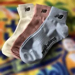 new balance ショートソックス 3足セット