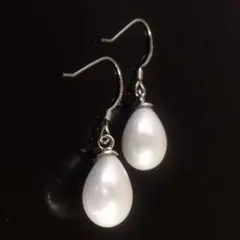 ホワイトパール ピアス 2点セット