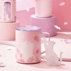 【韓国限定】Starbucks さくら　ねこ　ステンレス　マグカップ 473ml