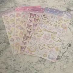 サンリオ　箔押しシール　さくらマジック キティ　マイメロ　シナモロール　クロミ