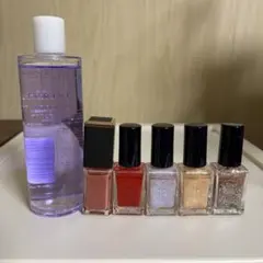 アルビオンリムーバー＆エクシアネイルカラー＆エレガンスラズルエナメルラッカー4本