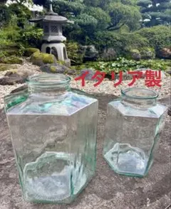 美品！イタリア 製希少 アンティーク 吹きガラスジャーセット - メルカリ
