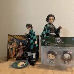 炭治郎・禰豆子 フィギュアセットとキーホルダー