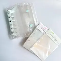 A7バインダー＆クリアシール台紙ハード／ソフトセット（ホワイトブルー）