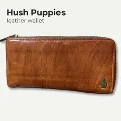 Hush Puppies ラウンドファスナー 長財布 ブラウン
