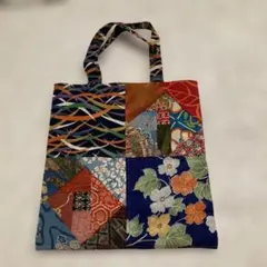 柿渋染め生地 パッチワーク トートバッグ - メルカリ