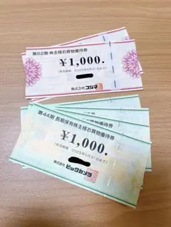 匿名配送★ビックカメラ・コジマ株主優待券6000円分※有効期限2025/5/31