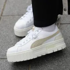 ち*る様 PUMA 厚底スニーカー　24.0cm ホワイト