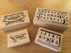 木製スタンプセット＊アルファベット＊ナンバー＊はんこ＊ゴム