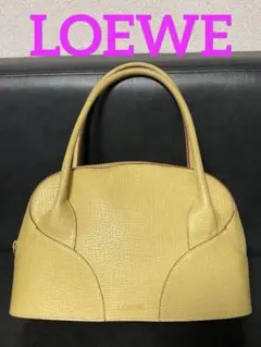 美品　LOEWE ロエベ　ヴィンテージ　レザー ハンド　トート　イエロー　黄色