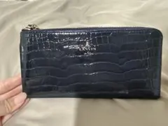 LANVIN ネイビー 長財布 ハートチャーム付きのサムネイル