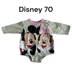ミッキー　ミニー　ディズニー　ロンパース 70cm