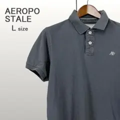 AEROPO STALE 美品 半袖ポロシャツ ダメージ加工 灰 L 0199のサムネイル