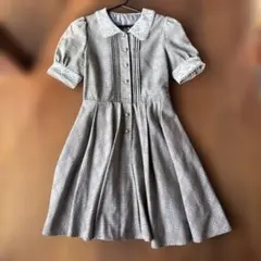 【難あり】グレー系チェック 半袖ワンピース　シークレットハニー　量産型　地雷系