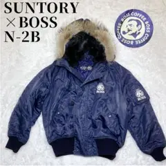 ✨美品レア 1995年 90S刺繍【M】BOSSロゴ　ネイビー　 n-2b 廃盤