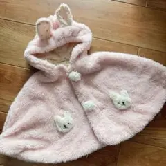 CROISSANCE BEBE ベビーポンチョ 70-95cm ピンク