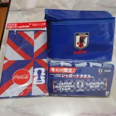 サッカー日本代表応援 保冷バッグ、ジャガードタオル、冷感クールタオルのサムネイル