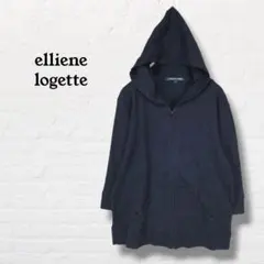 Elliene Logette☆大尺碼 連帽衫 七分袖【LL】黑色