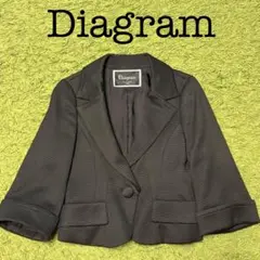 Diagram GRACE CONTINENTAL 七分袖ジャケット　黒のサムネイル