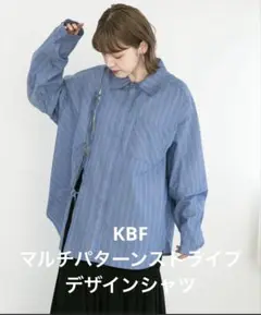 KBFマルチパターンストライプデザインシャツ