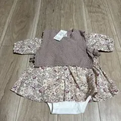 petit main 花柄ロンパース 70