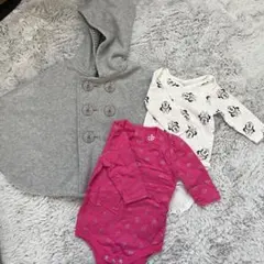 bebeポンチョとボディースーツ2枚セット
