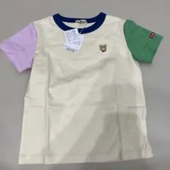 ミキハウス　HOT BISCUITS クマ刺繍 Tシャツ 100cmのサムネイル