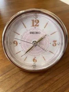 【動作OK】SEIKO セイコー 目覚まし時計 KR897P 薄ピンク