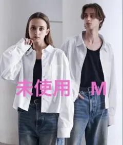 最安値】CLEL ロイヤルオックスフォードクロップドシャツ ホワイト S