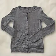 プチバトー 長袖カーディガン ボーダー S