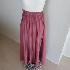NOLLE'YS プリーツロングスカート ピンク