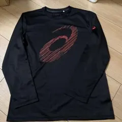 アシックス 黒 ロングTシャツ L