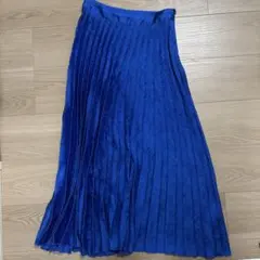 ZARA プリーツロングスカート 青