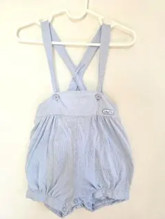 <美品>babyDior 水色 ストラップ付きオーバーオール