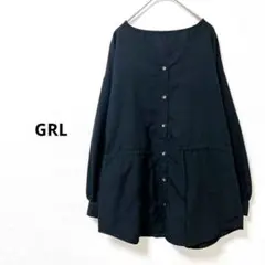 ⭐️GRL グレイル　ノーカラー　長袖シャツ Ｖネック　おしりが隠れる　大きいのサムネイル