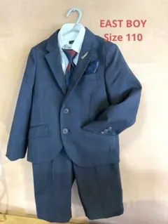 EAST BOY 110スーツ ダークグレー　チェック　ブローチ付き
