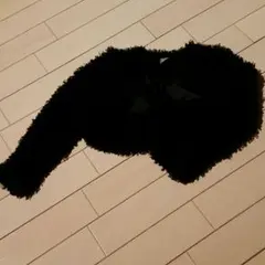 ZARAザラ　モコモコボレロ黒110cm4-5YEARS卒園結婚式のサムネイル