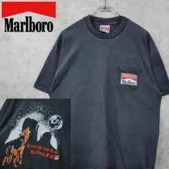 ☆USA製TULTEX☆マルボロ☆スネークパス☆ポケットTシャツ墨黒 - メルカリ