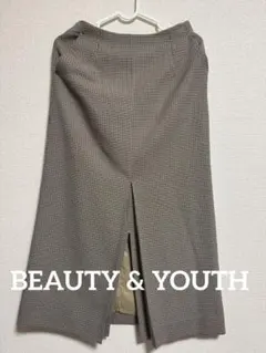 【BEAUTY&YOUTH】千鳥柄タイトスカート S