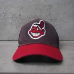 New Era ニューエラ　インディアンス　キャップ　ネイビー　赤　ワフー酋長