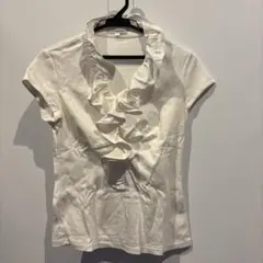 NARAGAMICIE フリル付き半袖シャツ II ホワイト