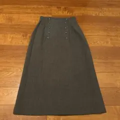 レディース　タイト　ロング　スカート　グレー