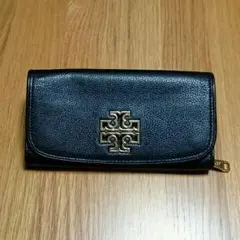 美品 トリーバーチ ブリテン 長財布 レザー 黒 TORY BURCH
