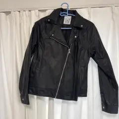 ブラックレザーライダースジャケット