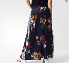 ✨レア柄✨アディダス　adidas 総花柄　ロングスカート　パンジー柄