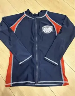キッズ　ラッシュガード　水着　ジップアップ　ファスナー　130cm