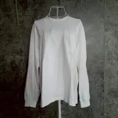 ✨GU✨ジーユー♡メンズ長袖Tシャツ♡ホワイト♡シンプル♡着回し抜群(M)