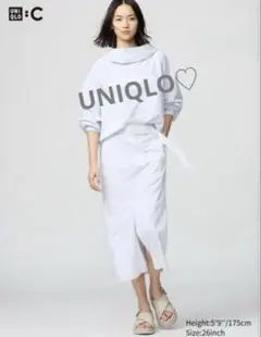 UNIQLO ベルテッドナロースカート　タイトスカート　春夏　スリットのサムネイル